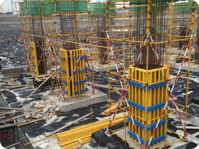 Timber beam formwork system for column